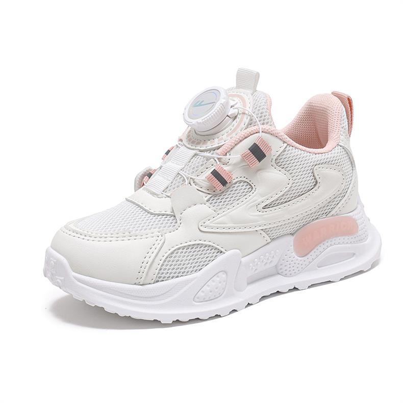 运动鞋薄网男童新款透气旋钮鞋小白小童鞋子女童中大童春夏 2024详情8