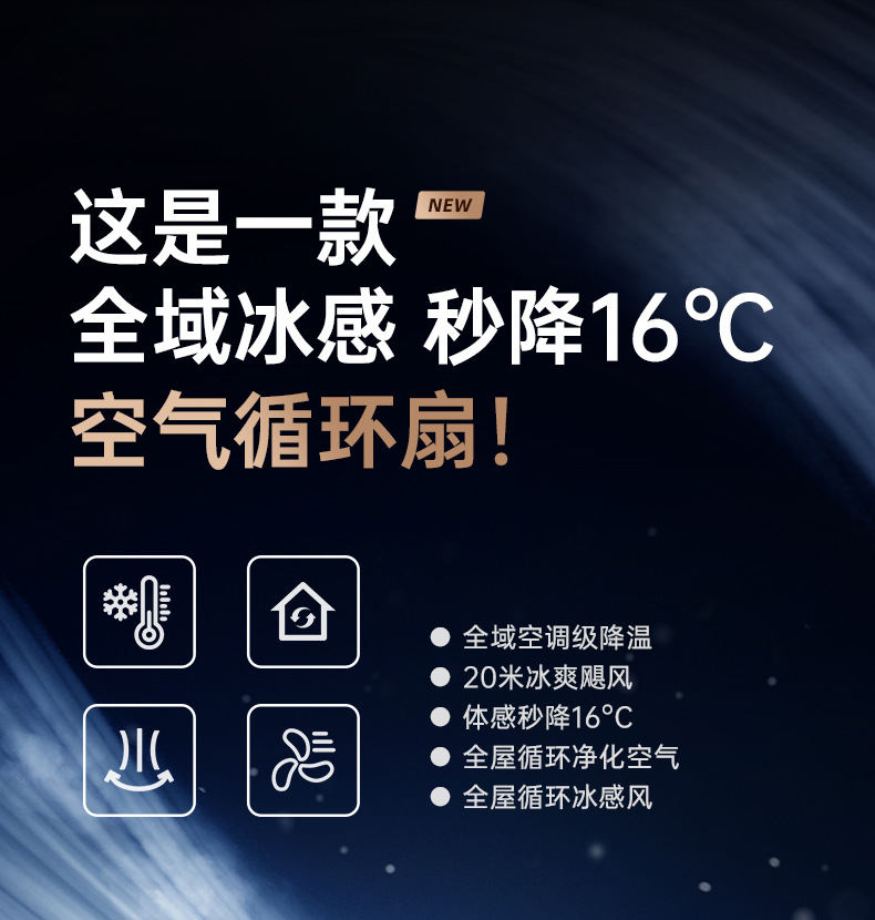 空气循环扇办公静音语音摇头落地扇家用遥控电风扇宿舍台立式风扇详情10