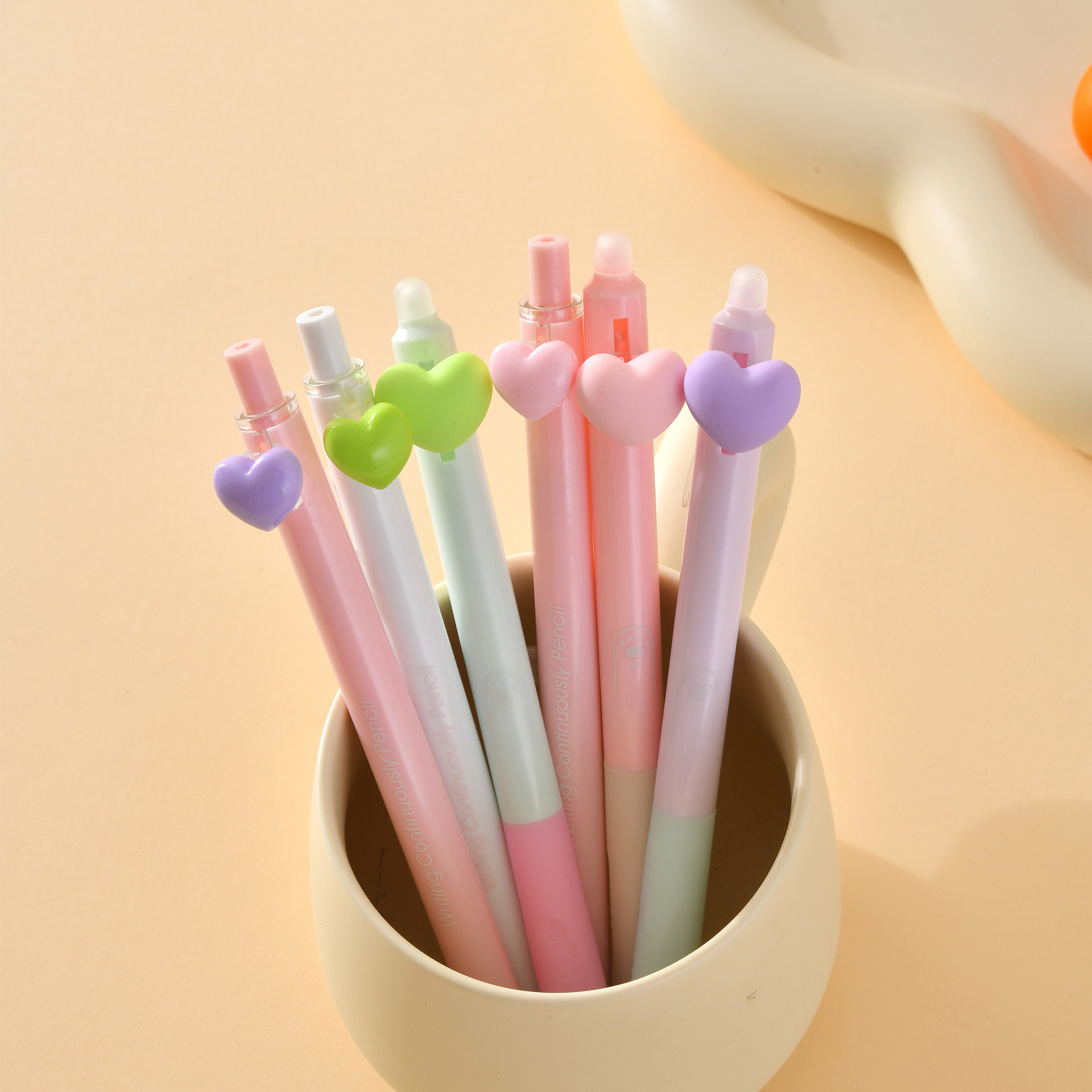 The Chenxi Love Press Set features an erasable gel pen and an eternal pencil with a blue core, ensuring smooth and fluid writing for students pic 5