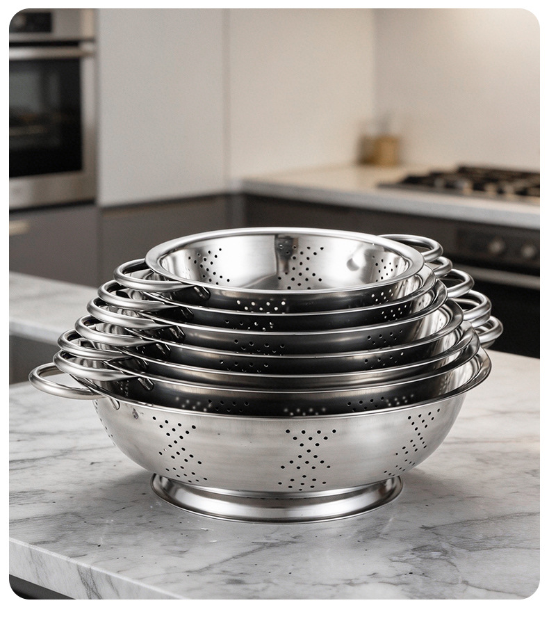 Multifuncional acero inoxidable ánforas cesta de frutas cesta de almacenamiento portátil bambú caja organizadora de plástico suministros de cocina para el hogar pic 13