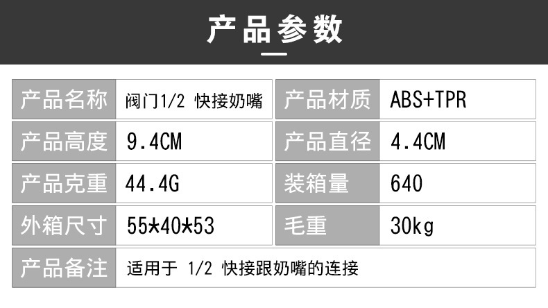 ABS包胶4分快速接头奶嘴带阀门ABS园林洗车设备详情2