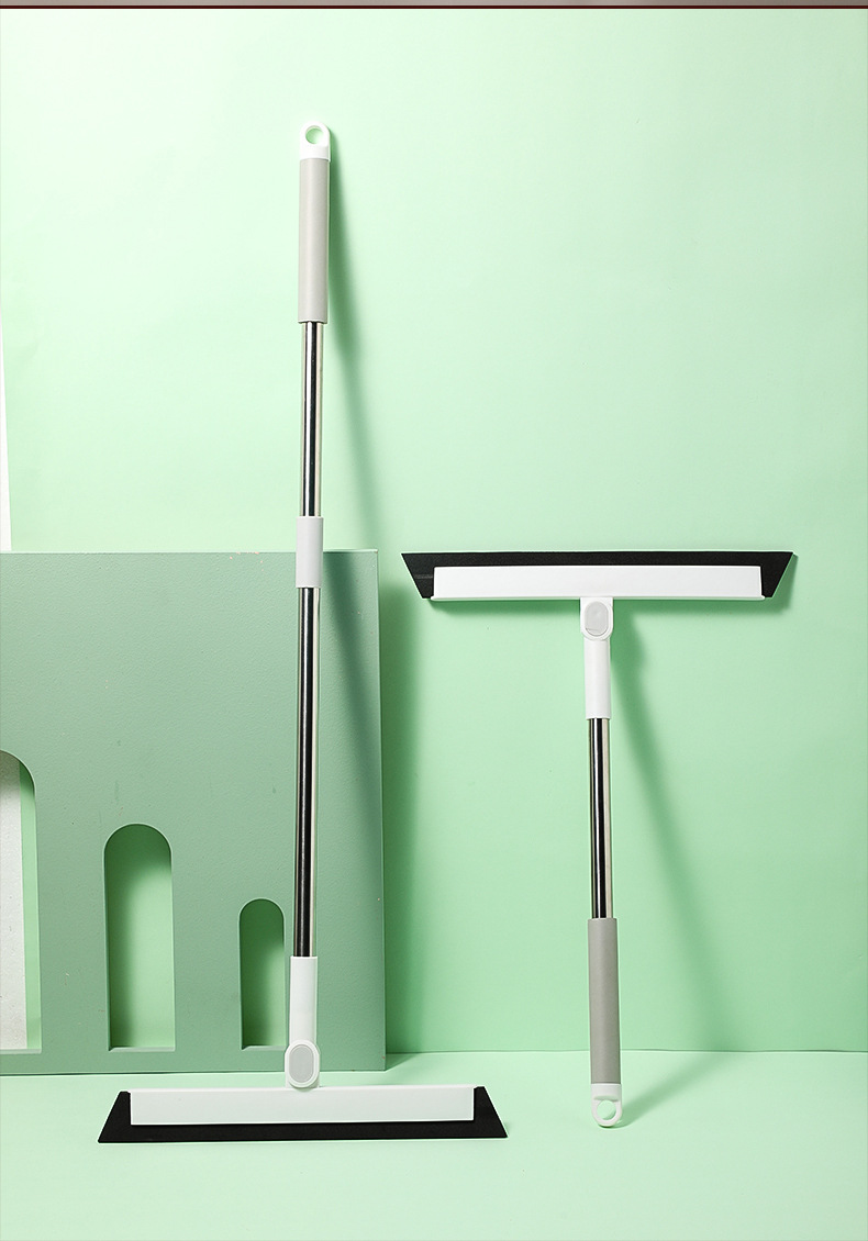 110AAC long-handled floor scraper, bathroom and kitchen cleaning water scraper, floor cleaning brush, detachable handle glass wiper pic 8