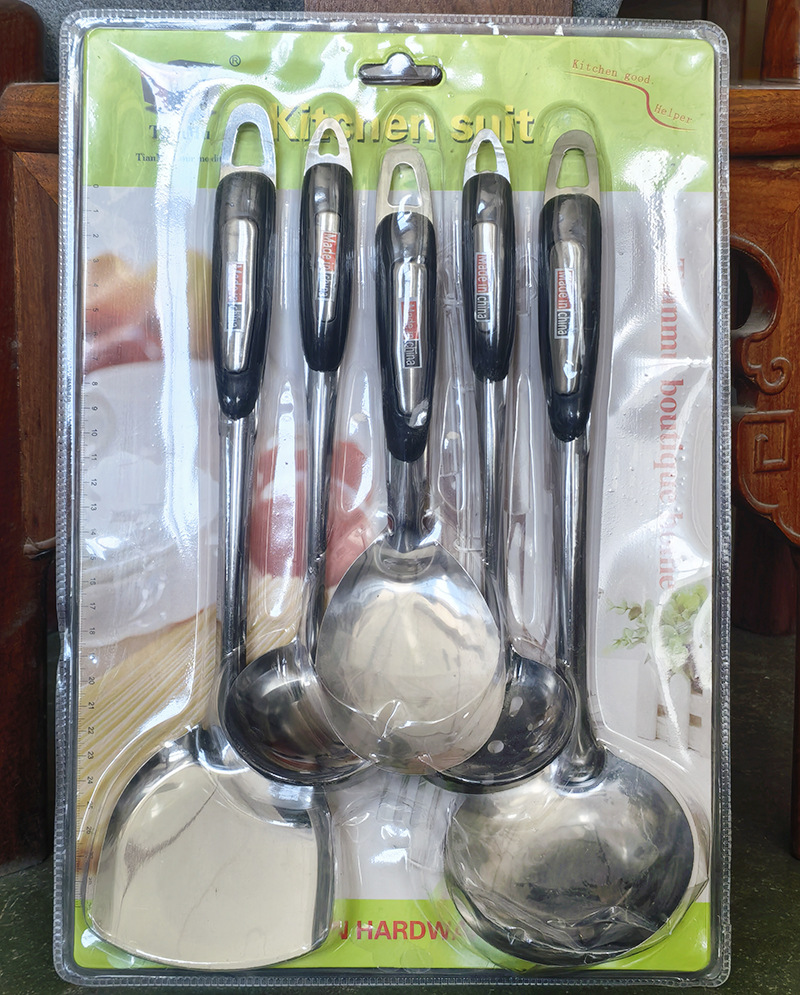 Cross-border best-selling five-piece sets of spoons, spatulas and strainers, multi-style kitchen utensware sets, wholesale of kitchenware peeling gifts pic 23