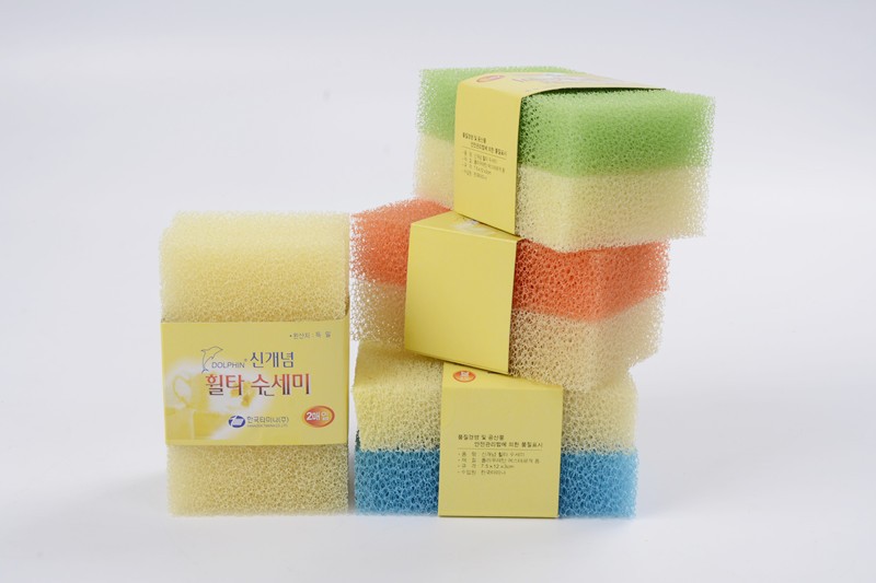 仿丝瓜海绵擦不掉渣不沾油洗碗海绵厨房刷锅刷碗丝瓜络清洁棉去油详情7