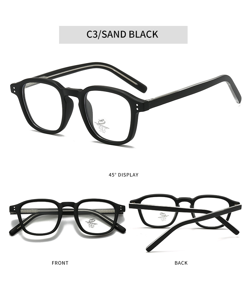 跨境i潮ns风TR90眼镜插芯脚超轻防蓝光平光眼镜可配近视眼镜框架详情10