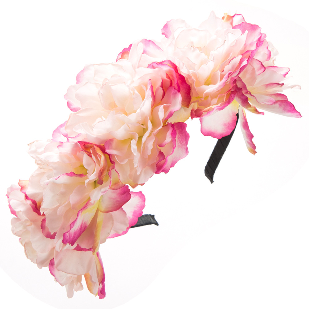 The new Korean version of the three-dimensional simulation rose headband is a fashionable and sweet female hairpin headband. It is an elegant street style and ball hair accessory pic 23