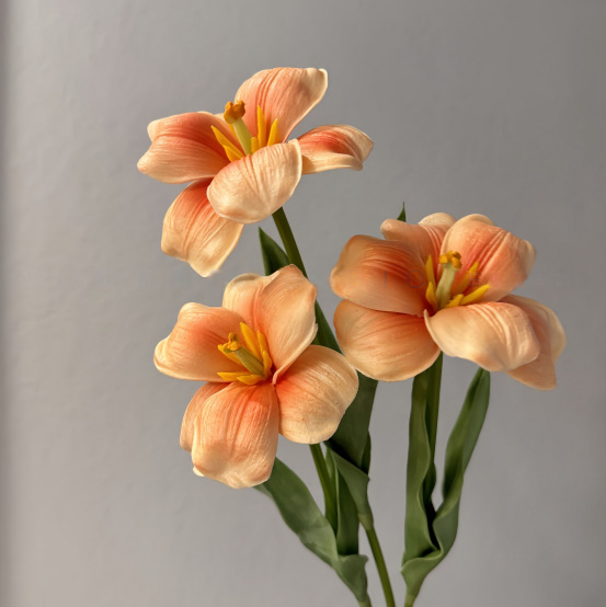 PU开口笑郁金香仿真假花手感保湿婚庆用花摄影道具装饰摆件仿真花详情18