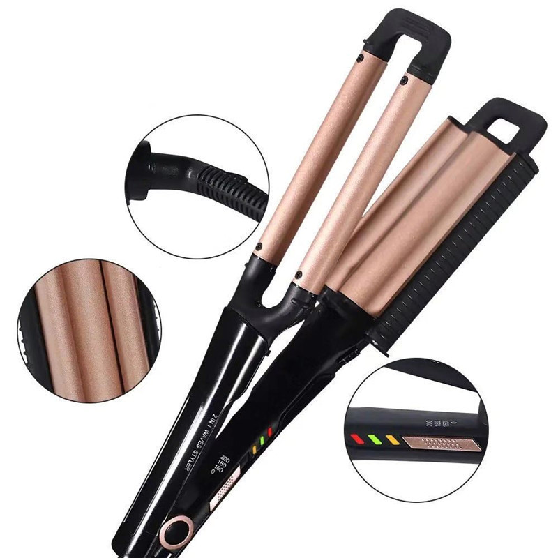 Cross-border 3D wavy curling iron, instant noodle head, short hair, large curls, water wave perming device, Korean curling iron, electric splint pic 2