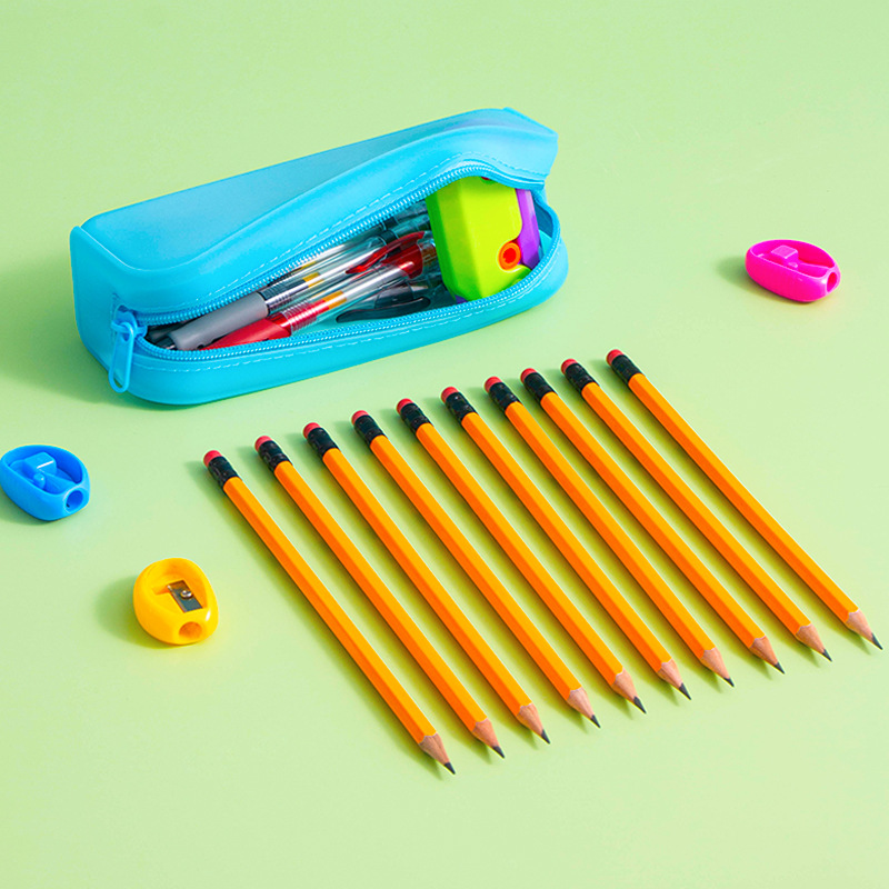 Wholesale factory stock of luminous silicone pen cases, student stationery and learning supplies storage boxes pic 5