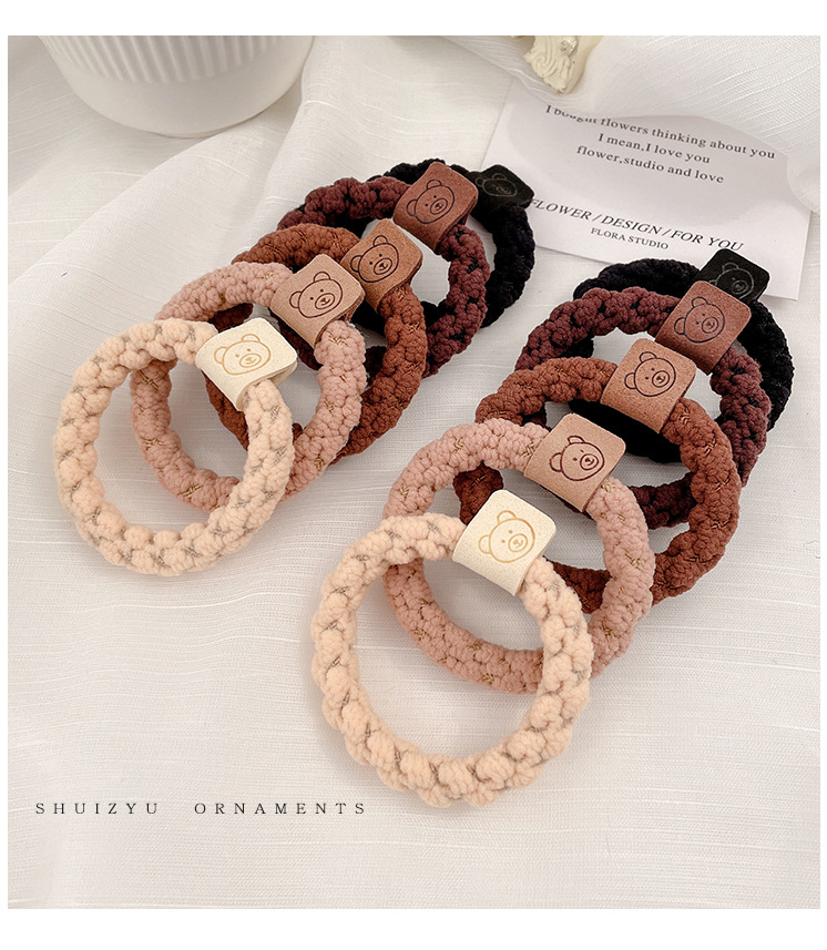 升级版加宽加厚发圈皮筋女提花纹路高弹力耐用头绳时尚马尾发绳1详情20