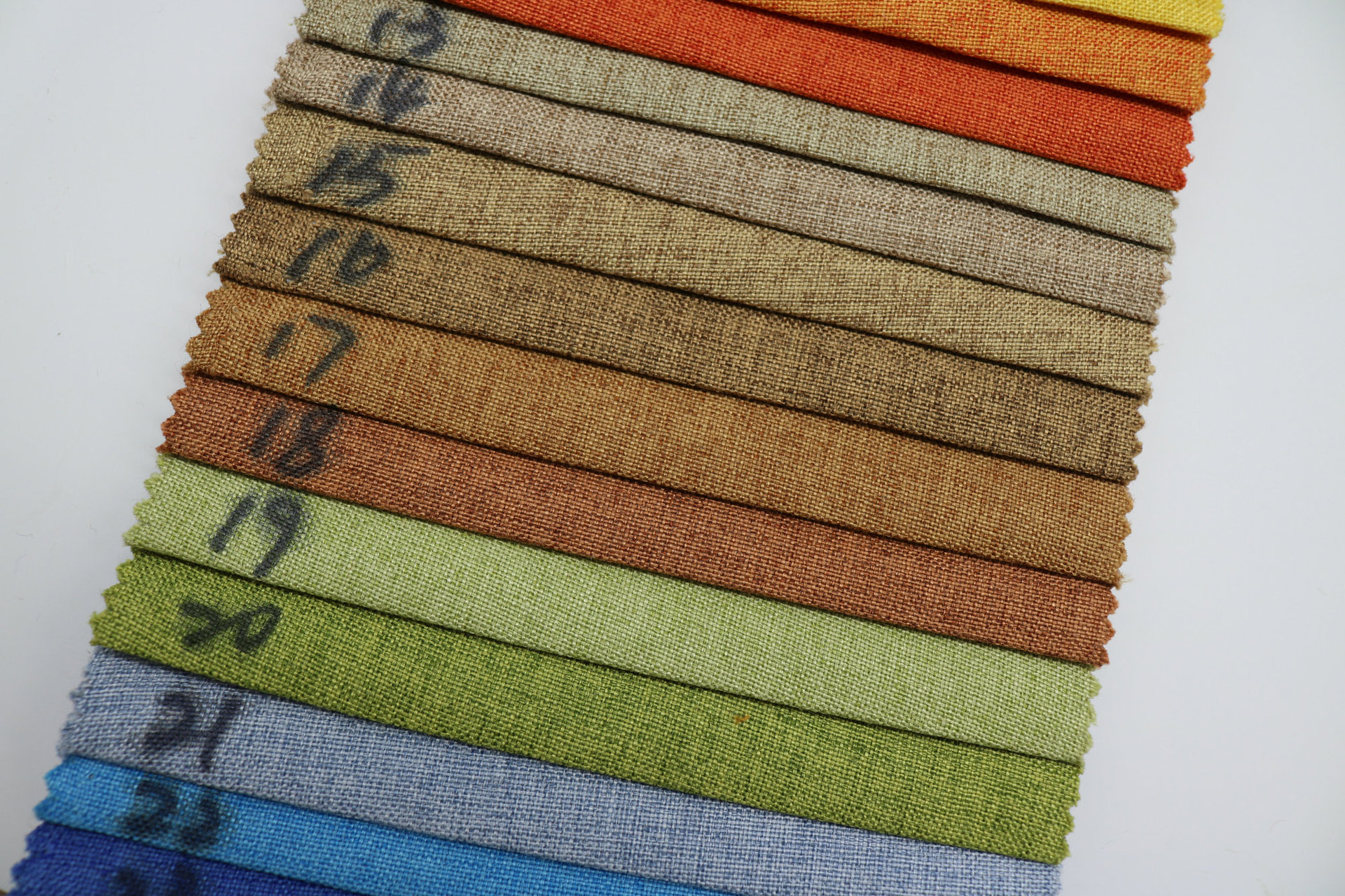 Polyester fabric sofa cushion and throw pillow fabric, solid-color fine linen sofa fabric, photo frame background soft package fabric pic 11