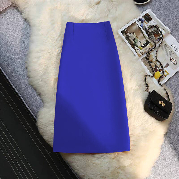 西装半身裙女中长款直筒裙垂坠感夏季2025小个子通勤风开叉包臀裙详情16