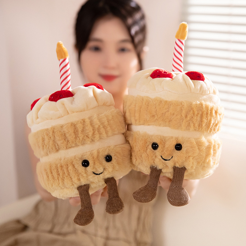 Jellycat趣味彩虹生日蛋糕毛绒玩具节日礼物假蛋糕可唱生日歌玩偶详情3