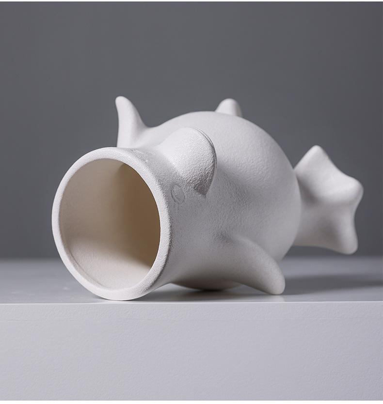 2025 Creative Penguin Ceramic Vase, Cute Cream-style living Room Desk Decoration, Fresh Flower Hydroponic Vase pic 8