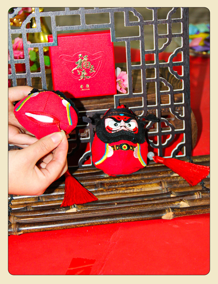 刺绣钟馗香囊香包成品车载包包挂件卡通立体玩偶香袋可替换香料详情8