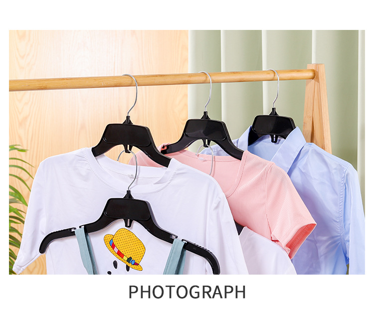 塑料衣架酒店挂钩VICS卖场时装上衣展示衣架防滑商用厂家直销批发详情9