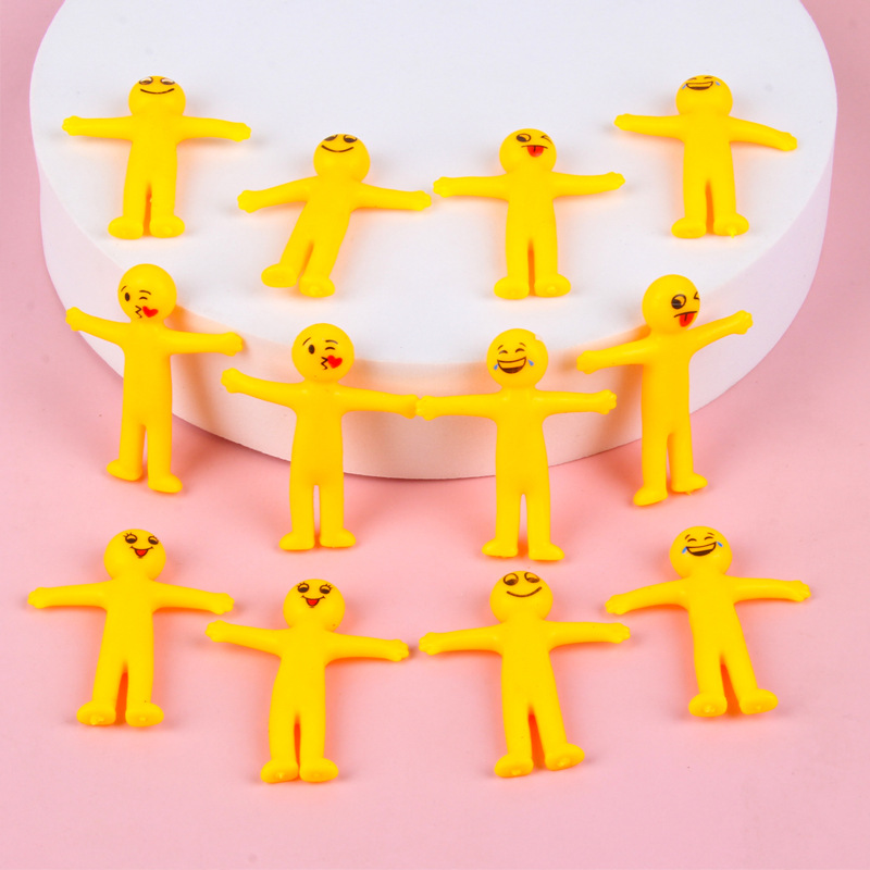 New and unique tpr elastic yellow figurine expression pulling release soft rubber creative Minion stress-relieving toy pic 9