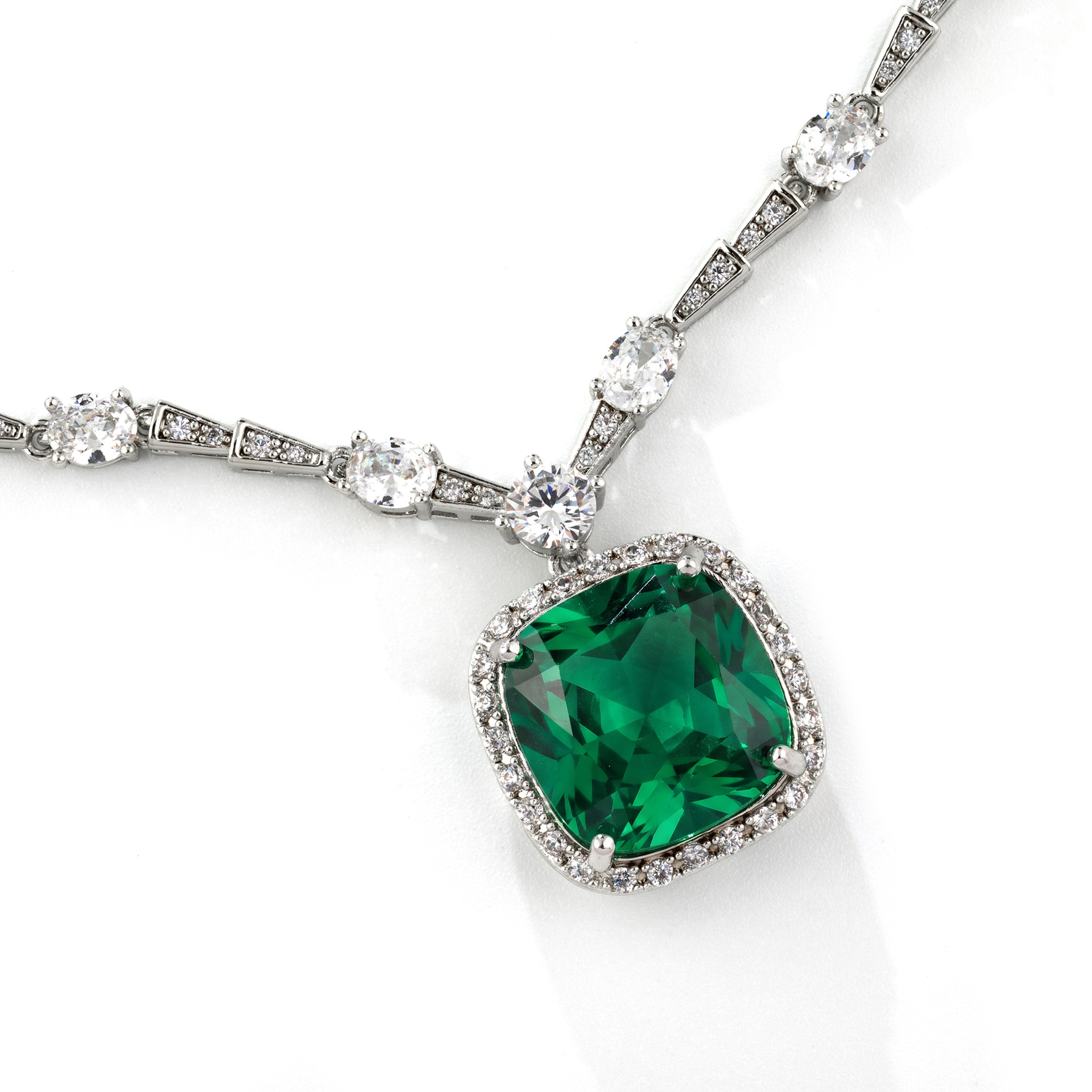 Explosivo crossover nicho sentido gordo cuadrado tesoro pendientes collar de mujer zafiro real nido de pájaro corte diamante rojo colgante conjunto lytj30315 gettisa banquete vestido joyería joyería de moda cross border multi accesorios pic 9