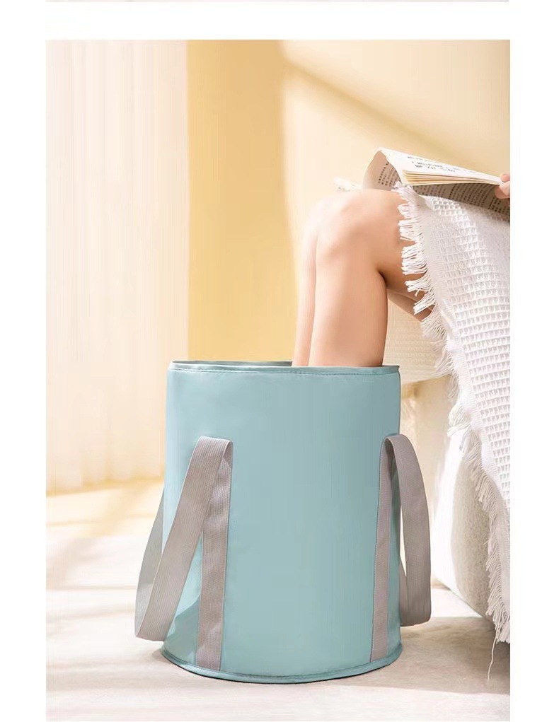 折叠泡脚桶旅行便携式保温足浴盆加高过小腿深桶家用多功能泡脚袋详情13