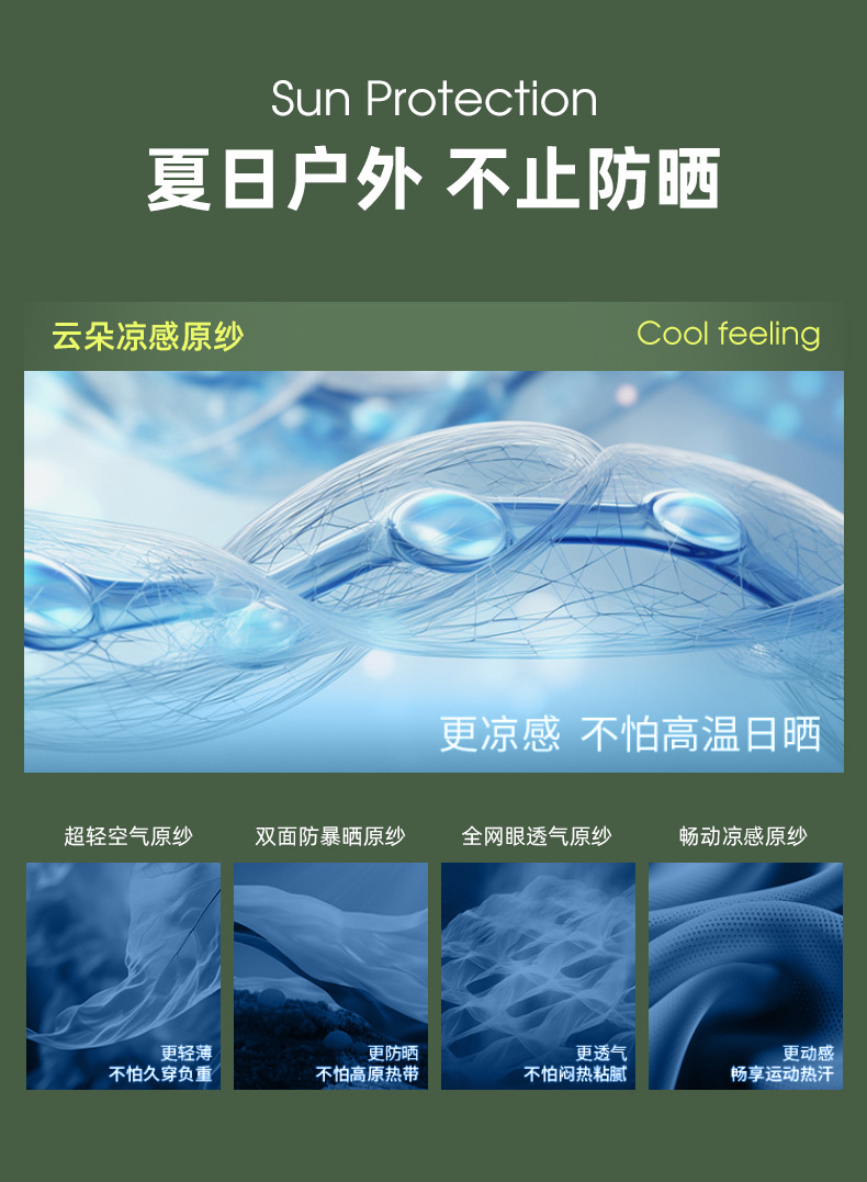 Comfortable, tight, breathable and fashionable sun-protective clothing for women, summer light, quick-drying sun-protective clothing, ice silk UV protection for women pic 5