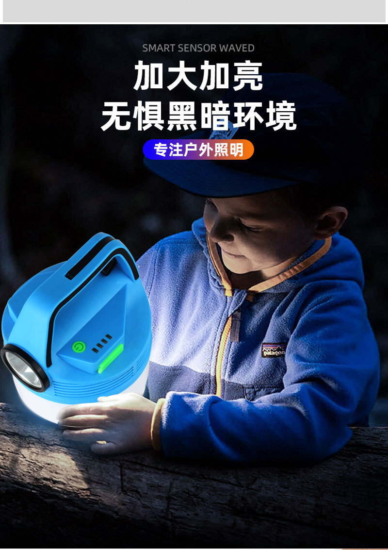 跨境露营灯led灯便携式帐篷灯户外野营灯多功能马灯usb充电地摊灯详情6