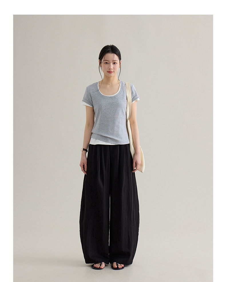 【 Blockbuster B: Super Comfortable Double-collar T-shirt with Upgraded Fabric 】 Spring short-sleeved T-shirt pic 104