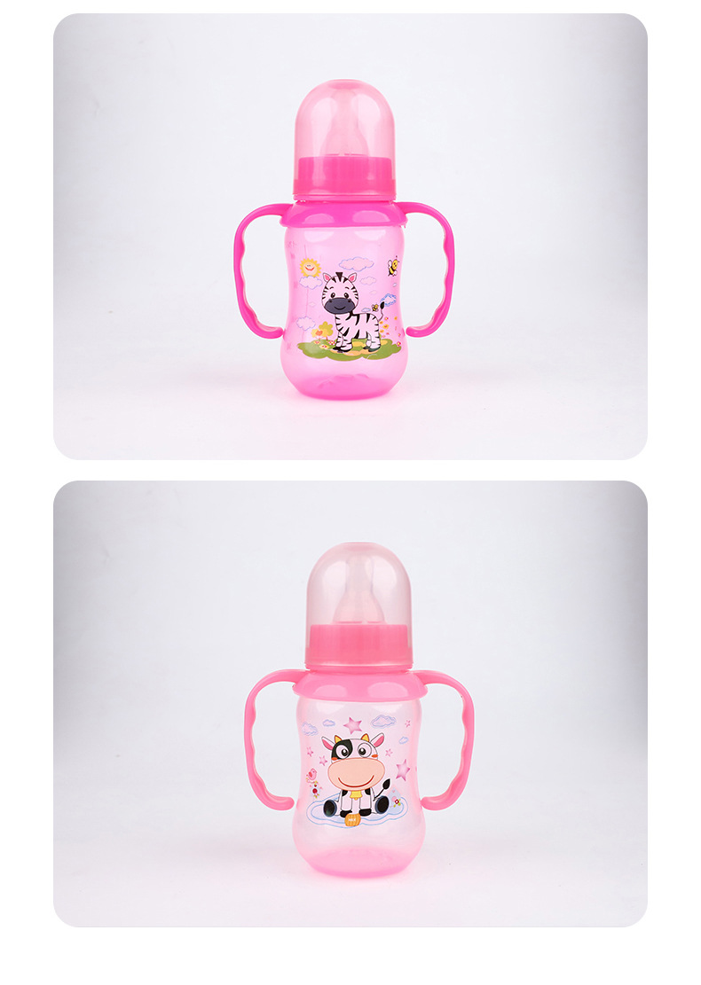Baby bottles, anti-choking and shock-resistant PP bottles with handles and grips, wholesale of baby products, cross-border factory customization pic 10