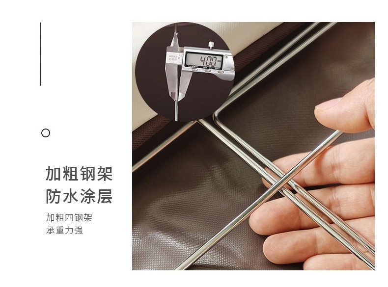 牛津布加粗六钢架可折叠收纳箱大容量衣服被子牛津布整理师收纳箱详情11