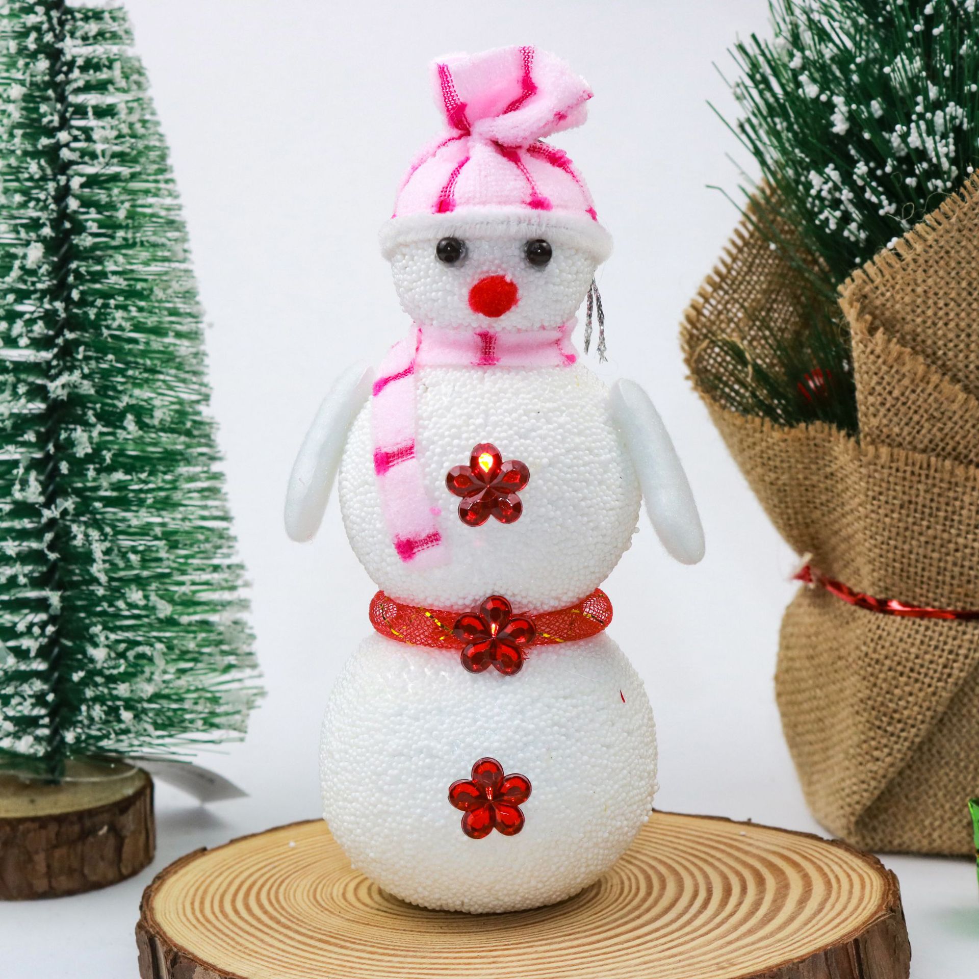 Large three-layer Christmas foam snowman three-dimensional decorative ornaments, scene Christmas pendants, handicrafts and gifts pic 6