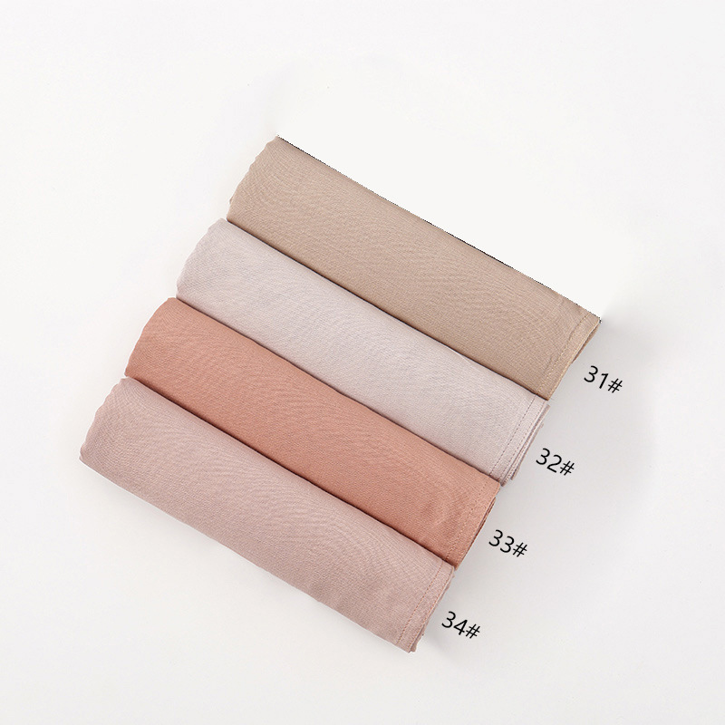 秋季新款纯色热销马来印尼人棉头巾  单色宽边薄款莫代尔透气围巾详情7