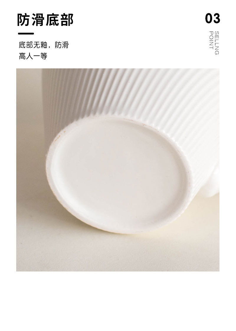 Ceramic mugs, simple and retro embossed, home coffee cups, water cups, office oatmeal cups, couple cups, minor flaws pic 13