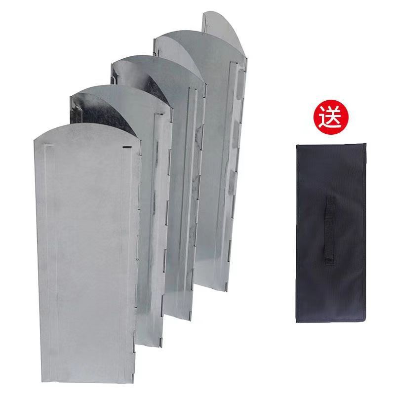 户外超轻折叠挡风板生卡式火炉头炉具用板野炊铁镀锌防风罩子批发详情8