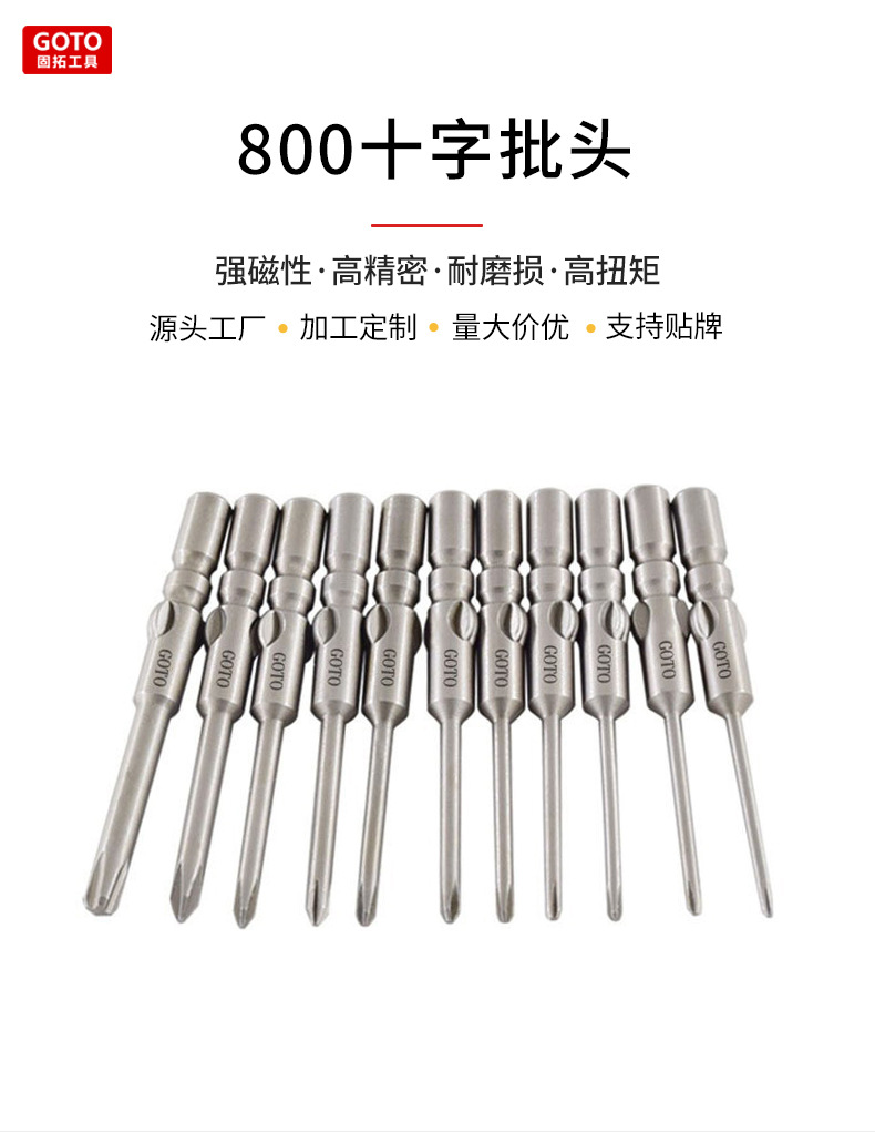 源头工厂十字螺丝刀强磁S2钢高同心度800十字电批头工业级螺丝刀详情1
