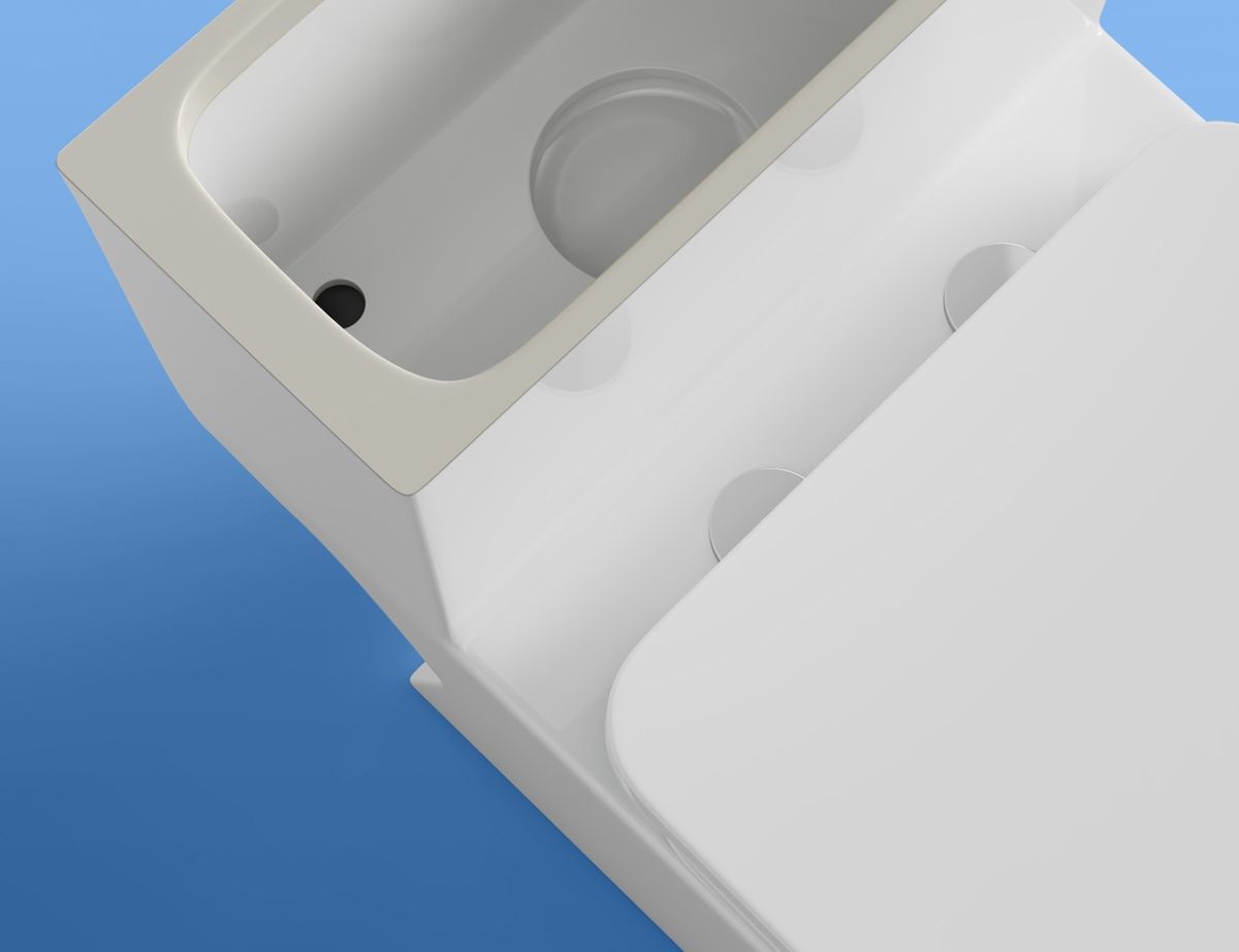 A new type of high-temperature toilet with a single row of holes at the bottom, featuring a siphonic suction system for household use, strong suction power, and a large diameter pic 18