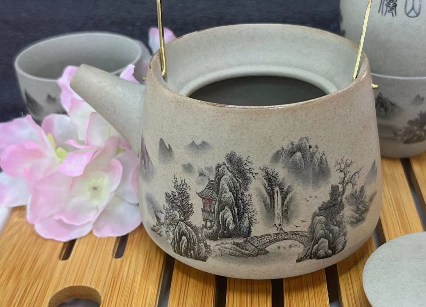 陶瓷茶具套装茶壶茶杯粗陶15件套家用功夫茶具商务礼品茶具礼盒装详情32