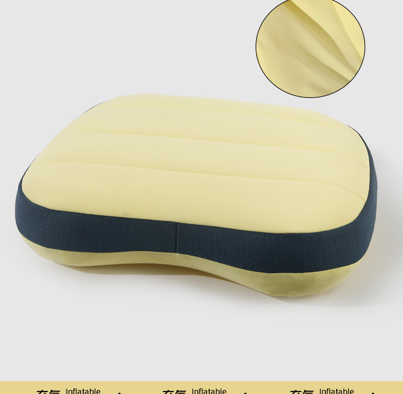 The new inflatable beach pillow, outdoor camping pillow, office pillow, cool inflatable sleep pillow is portable and foldable pic 6