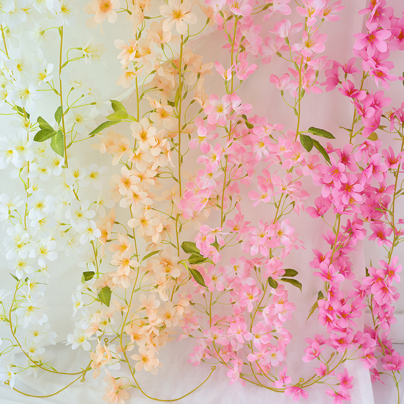 仿真迎春花藤假花藤条塑料藤蔓植物客厅空调管道缠绕暖气装饰遮挡详情1