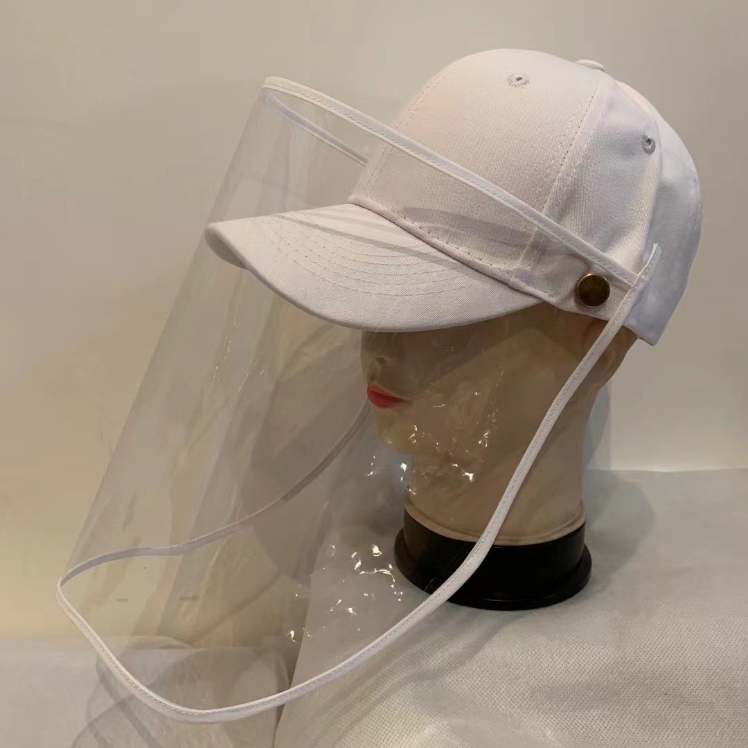 防护帽防飞沫鸭舌帽一体防尘可拆卸遮阳防晒可调节男女百搭棒球帽详情3