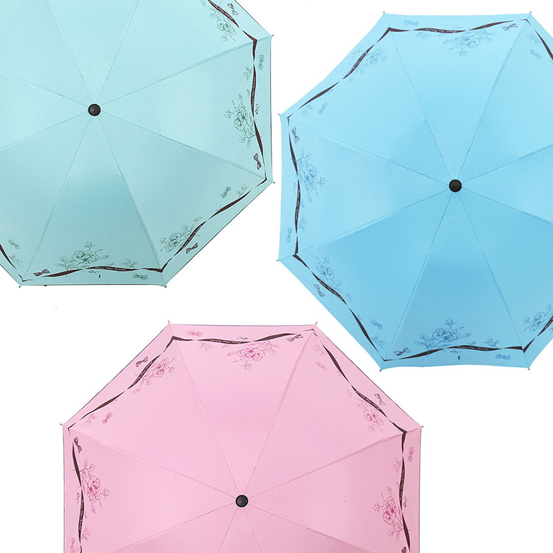 Bulk wholesale of three-fold umbrellas, folding umbrellas, printed logo advertising umbrellas, sunny and rainy creative sun umbrellas, sun protection and shade umbrellas pic 23