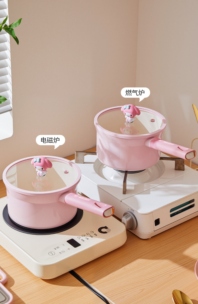 Sanrio multi-functional milk pot, non-stick pot, infant and baby special complementary food pot, soup pot, steaming and cooking integrated instant noodle pot pic 19