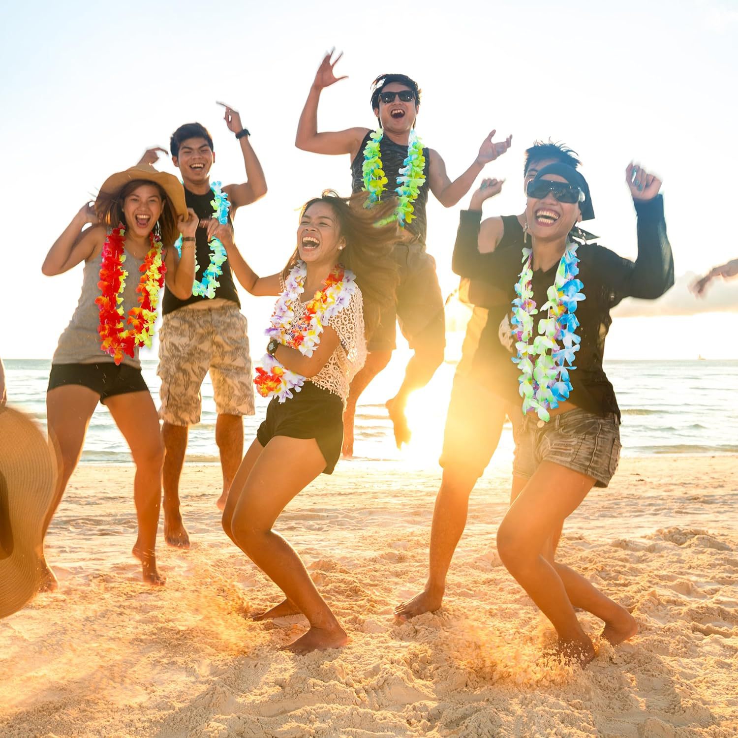 夏威夷花环表演颁奖花环酒吧花环送歌手的花环挂脖子公司会花环详情4