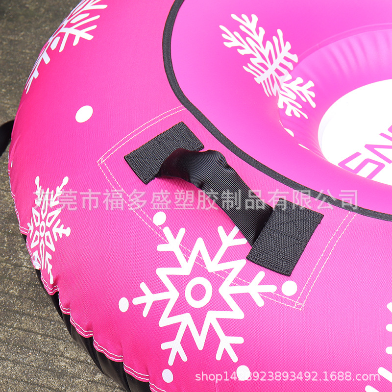 加厚耐寒pvc充气滑雪圈带布套夹网底户外雪地拖拉圈玩雪滑雪工具详情17