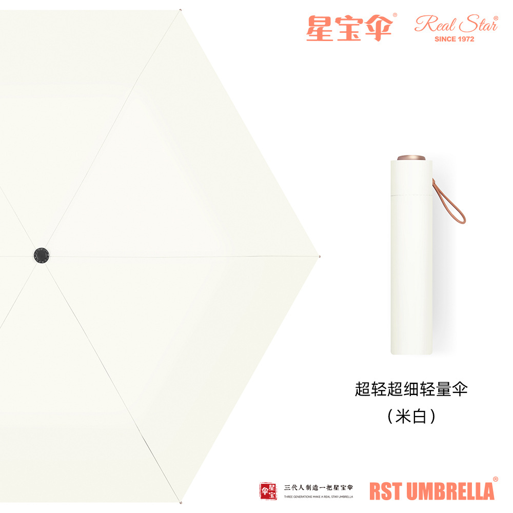 素色超轻防晒伞三折6股手动遮阳晴雨伞黑胶图层轻便雨伞详情21