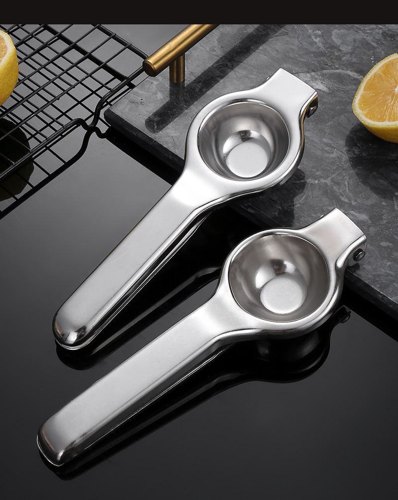 不锈钢柠檬夹子橙汁榨汁挤压汁器橙子压榨果汁榨汁机现榨手动榨汁机家用榨油机果汁定制柠檬榨汁夹详情9