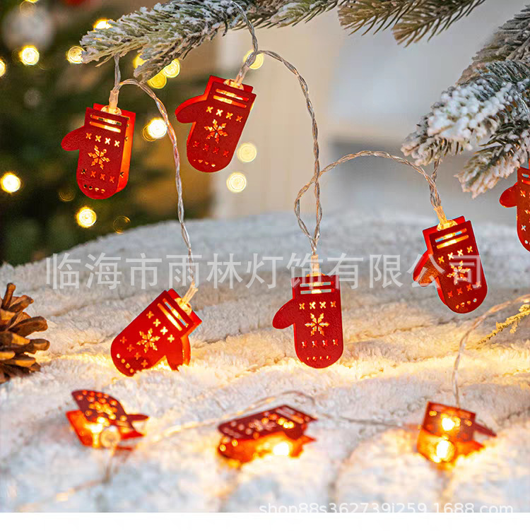 跨境LED圣诞铁艺灯串老人雪人圣诞灯圣诞树节日装饰灯氛围彩灯闪详情7