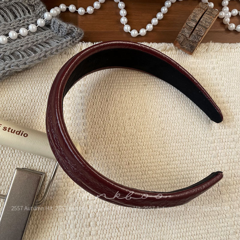 New Korean-style simple and elegant leopard print wide band headband, retro high head top check pattern for girls, autumn atmosphere hair accessory, wide band fashion for autumn and winter, leopard print check pattern multi-color series, retro and personalized headwear for girls pic 6