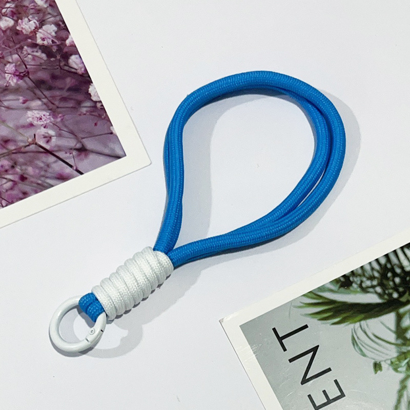 手机挂绳短款拼色打结编织挂绳毛绒钥匙扣编织挂绳防丢吊绳15CM详情13