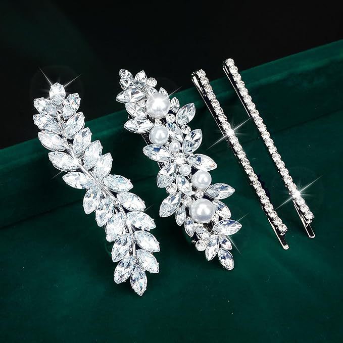 Wholesale of new cross-border elegant and stylish spring clips, alloy hair clips, rhinestone, Korean version of the back of the head ponytail clip headwear pic 36