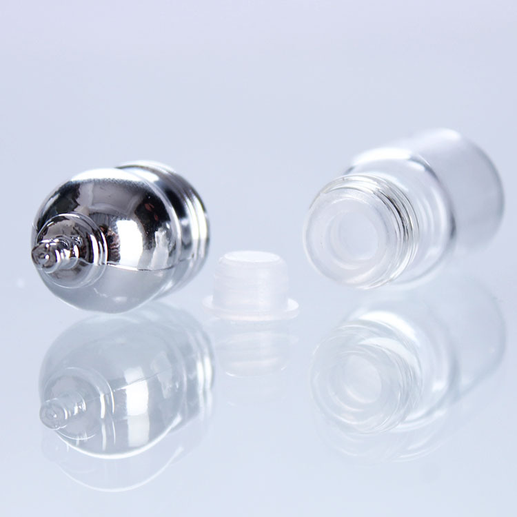 Factory wholesale 16mm diameter gold and silver bright color plastic cap screw mouth mini tube glass bottle pendants pic 3