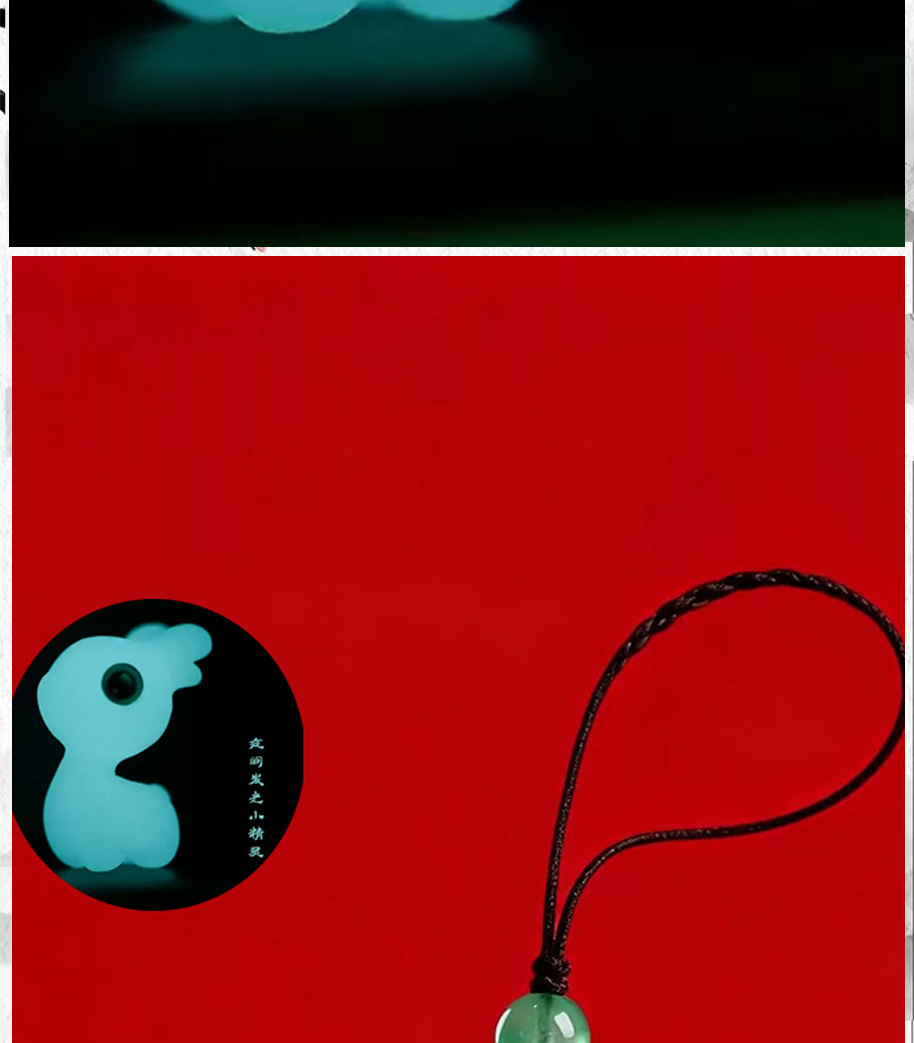 Night Light Deer keychain, exquisite and cute, safe journey, mobile phone chain, bag hanging, car pendant, key chain hanging decoration pic 5